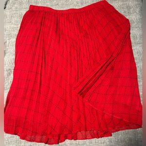 ELLE red and black polka dotted skirt Size L